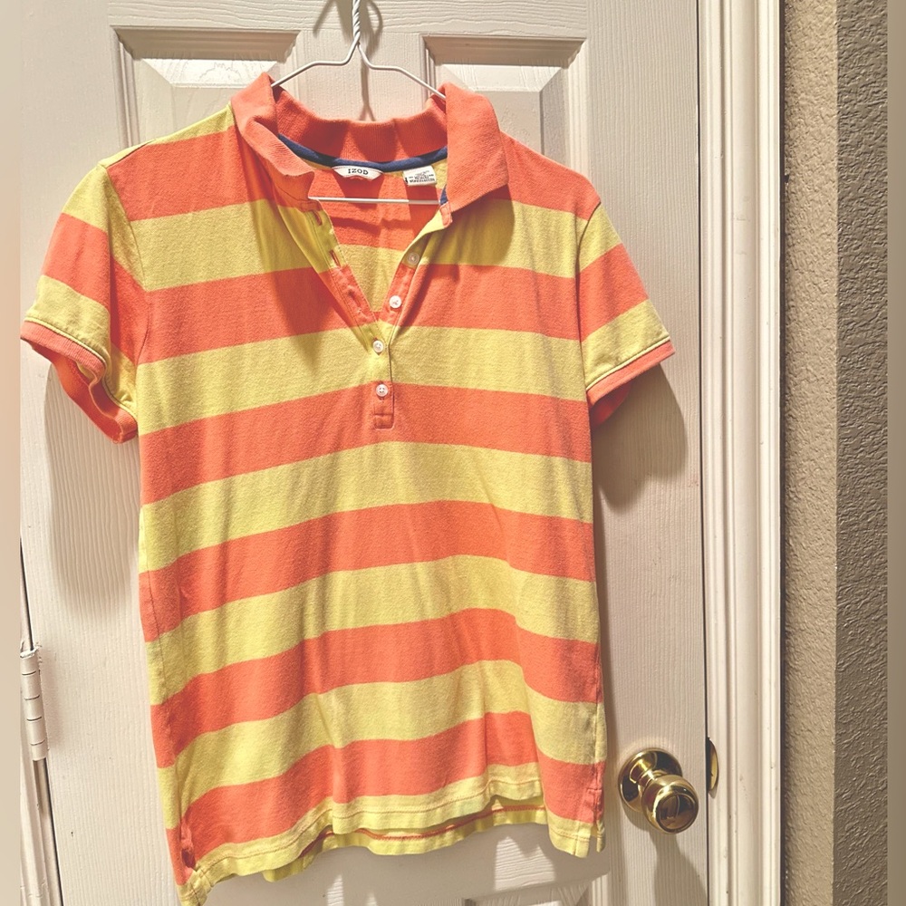izod striped polo - size medium